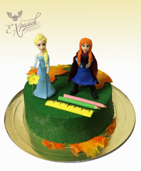 Торт с Эльзой и Анной