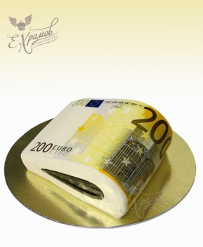 Торт с купюрами Евро