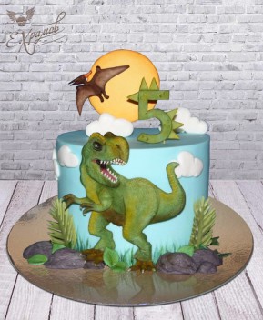 Торт Динозавр на 5 лет