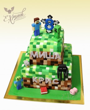 Большой торт Minecraft