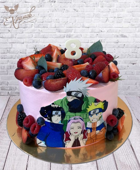 Торт Naruto с ягодами