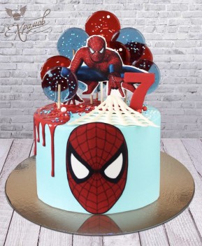 Торт Spiderman на 7 лет