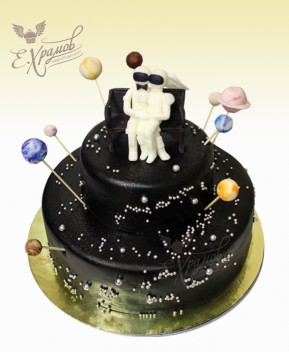 Торт Свадьба космонавтов