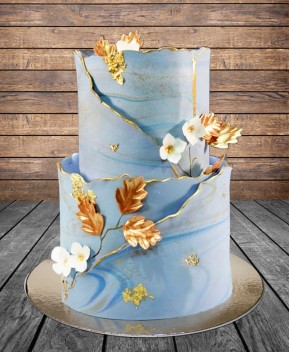 Голубой торт на свадьбу