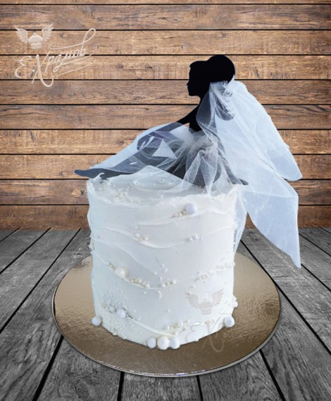 Торт на свадьбу с топпером