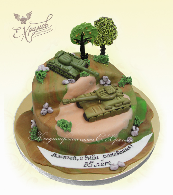 Торт в виде танка - купить недорого в Москве